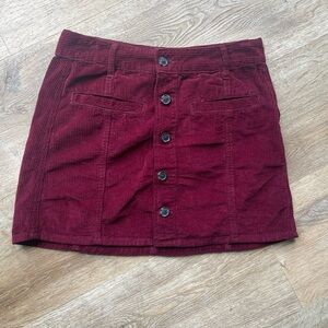American Eagle Outfitters Burgundy Mini Skirt